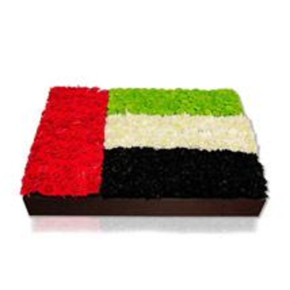 UAE floral flag with flowers